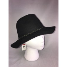 Nine West Mujer&apos;s Wool Fedora Braided Detail Black One Size New  eb-88774097